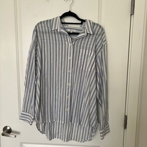 Madewell Oversized Striped Button Up